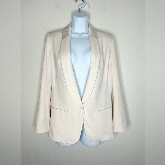Aritzia Babaton Blazer Structured Jacket Single Button Shoulder pads Ivory 0 - Picture 5 of 16